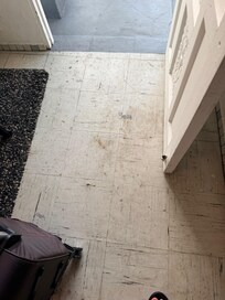 Dirty floors at entrance