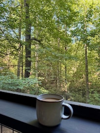 Morning coffee on the back porch