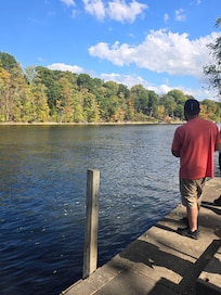 Fishing on the river.