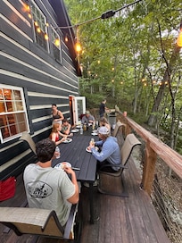 Meals together on the Deck.