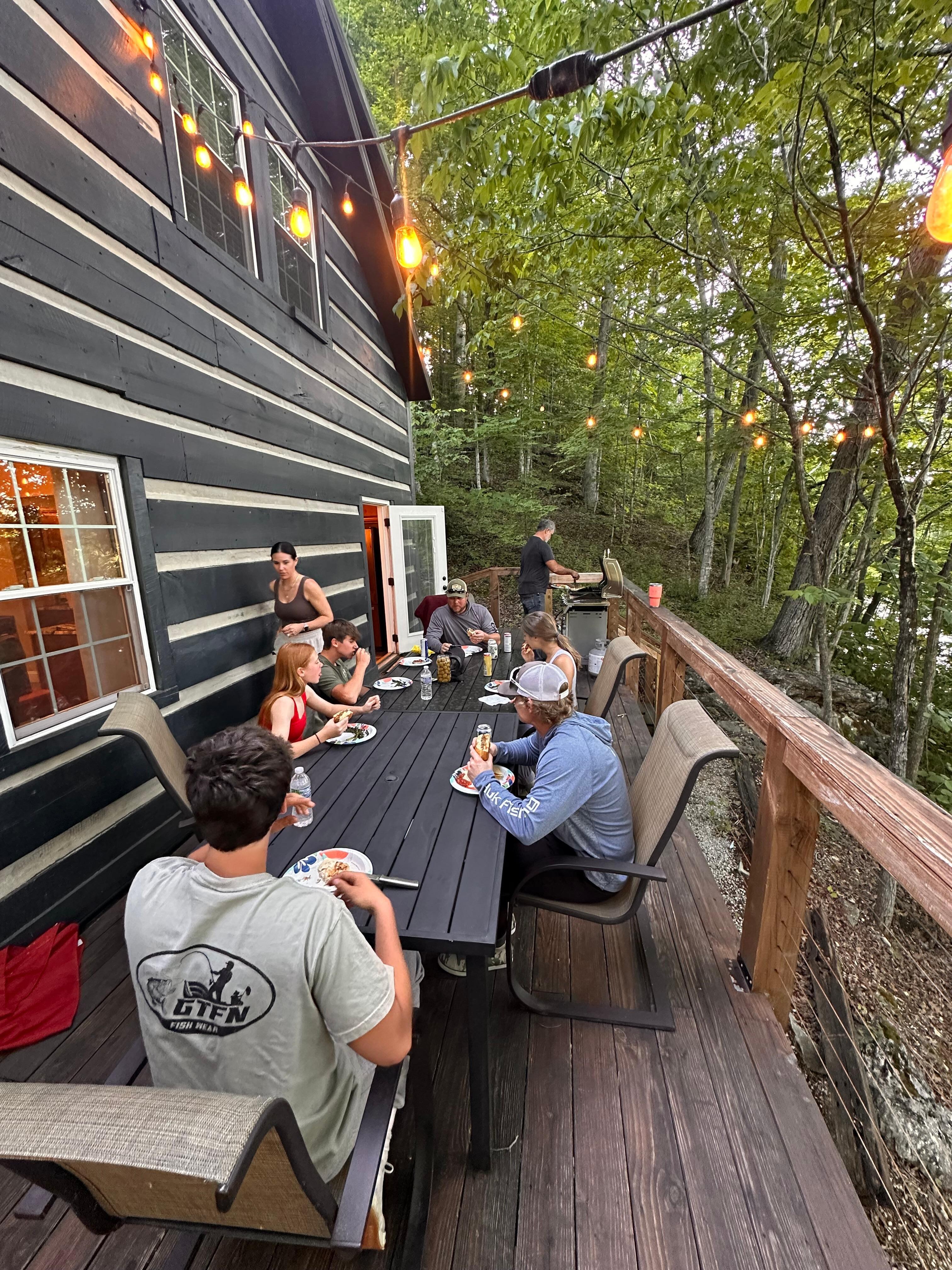 Meals together on the Deck.