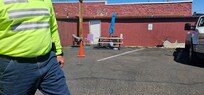 Random table in parking space