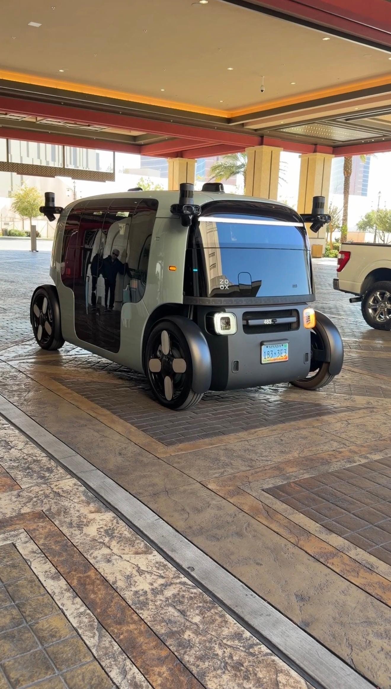 This was a free ride by the hotel to everyone up to nearby locations. The fun part was, it had no driver. 