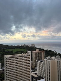 左側の景色は遮るものがない