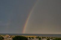 Catching the rainbow from the deck after a storm