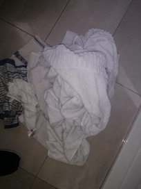 Grey towels.