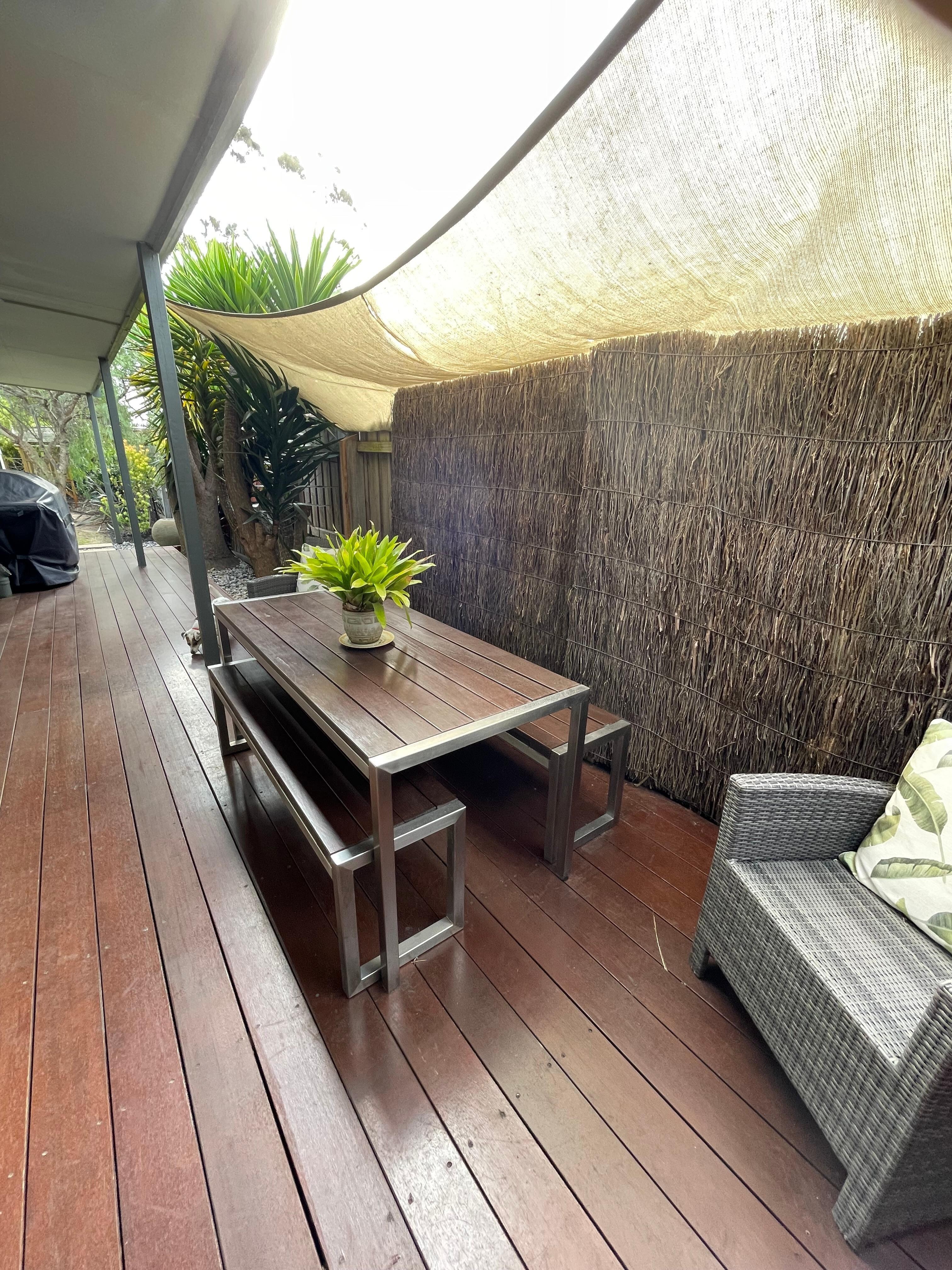 Back outdoor decking