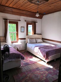 Chambre, sur jardin calme et cosy, je me sentais chez ma grand mère comme au bon vieux temps