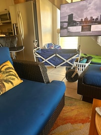 Living room, wagon open