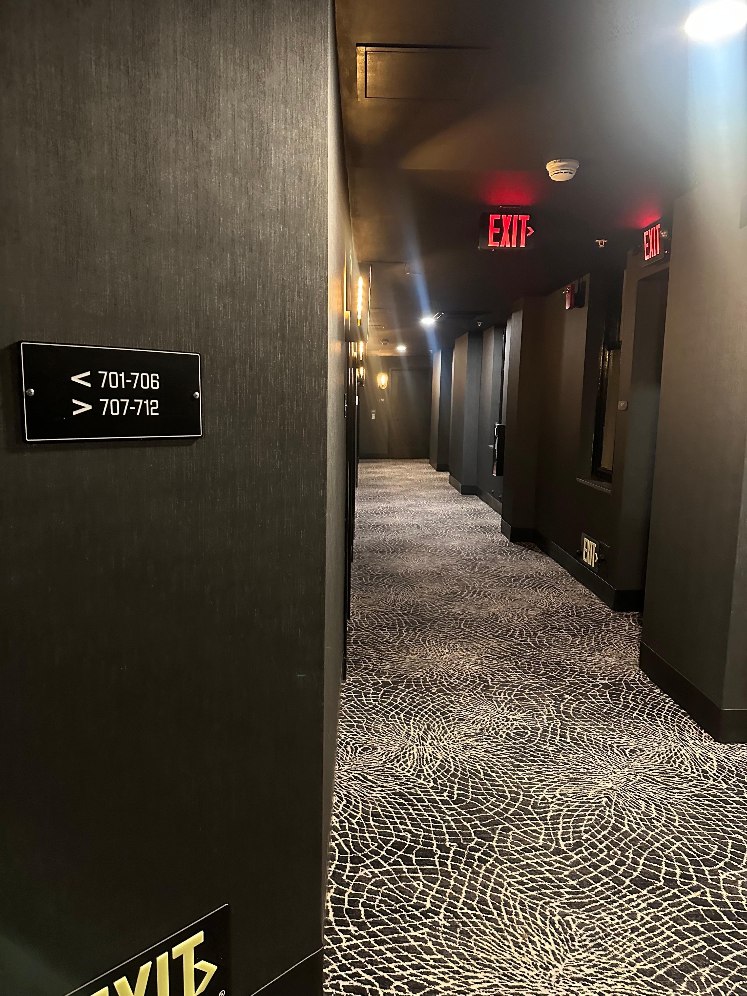 And I thought the halls were really neat looking not like your usual hotel