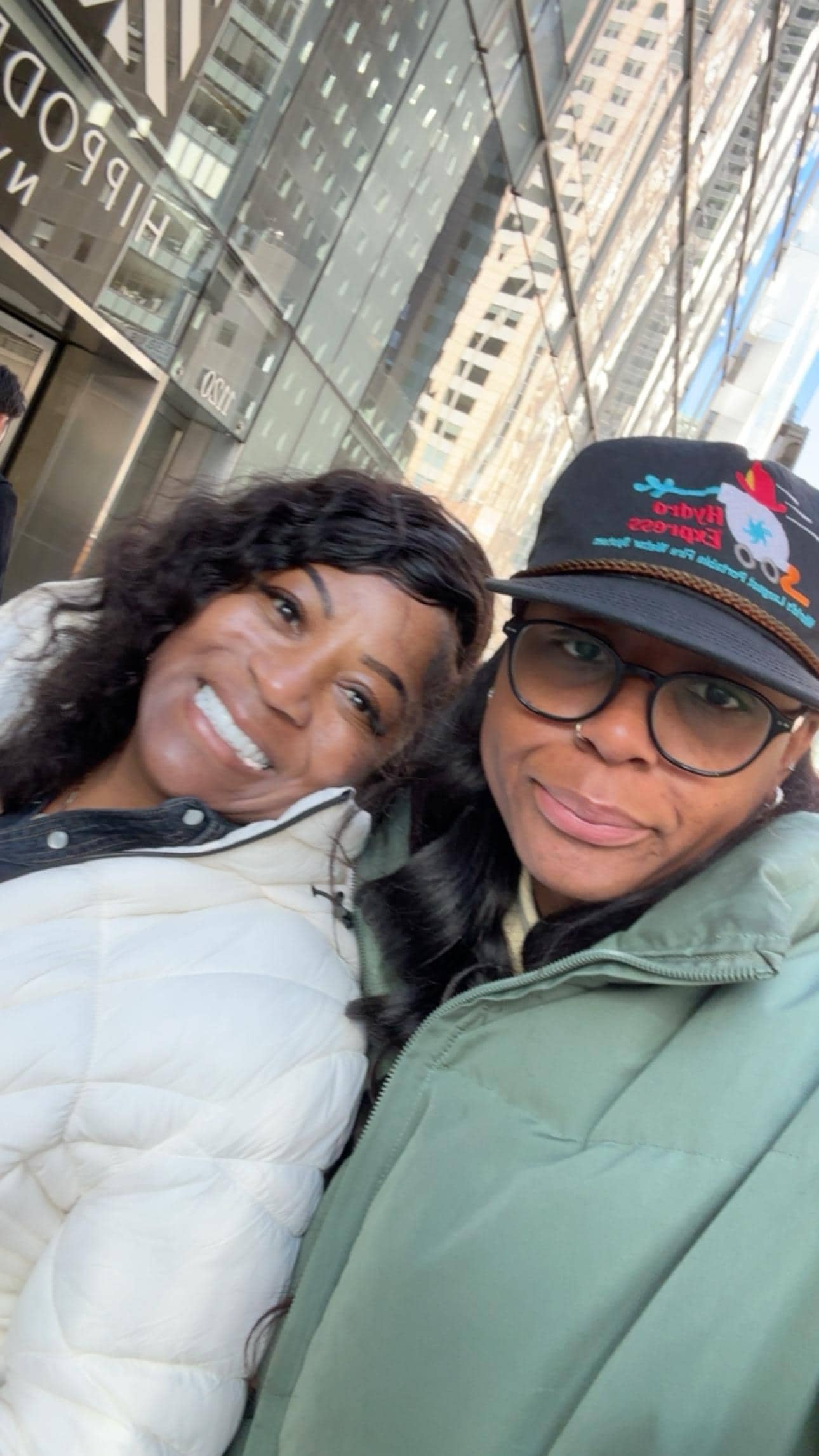 Out front of hotel enjoying the scenery 