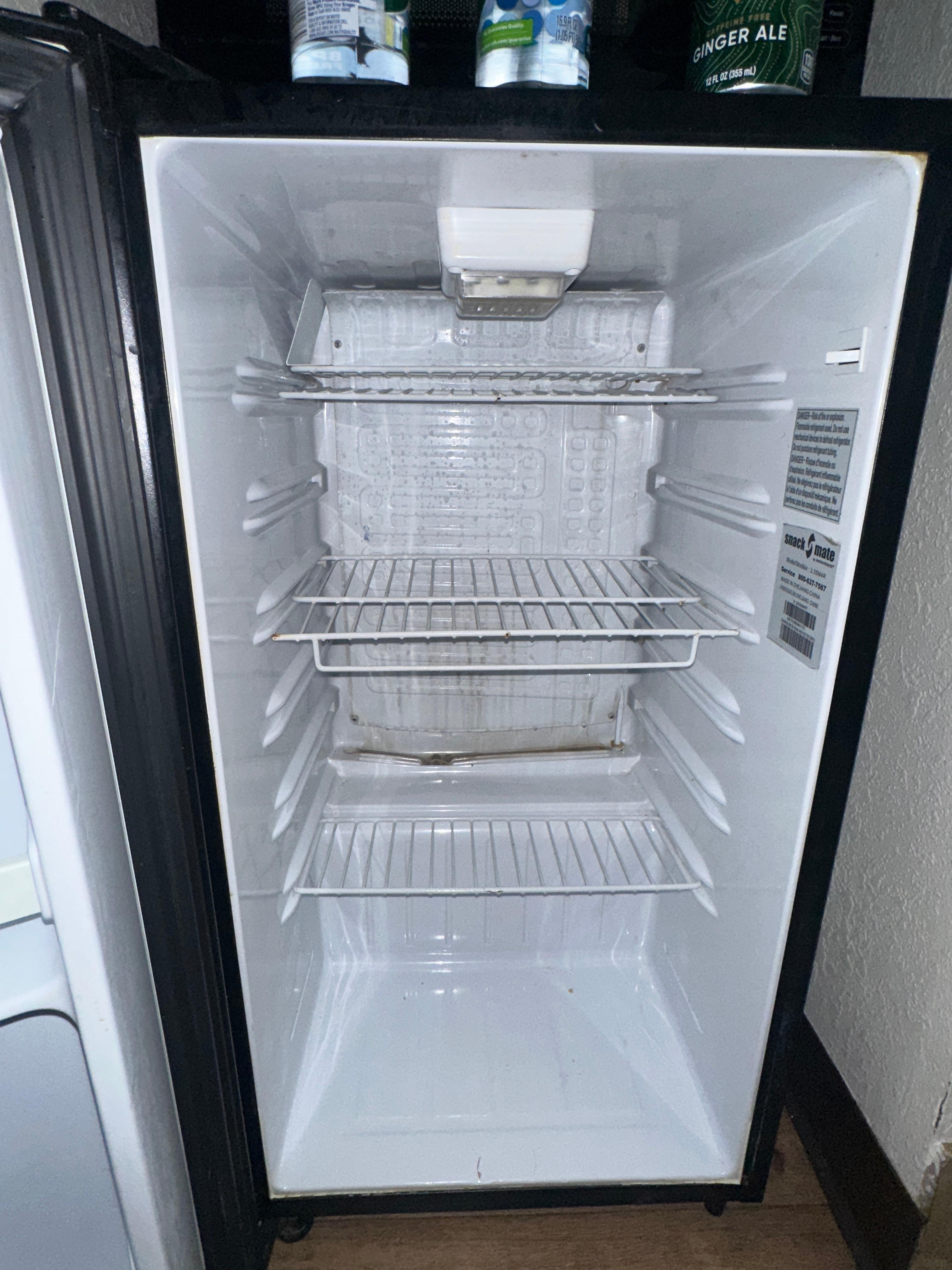 Filthy moldy refrigerator 