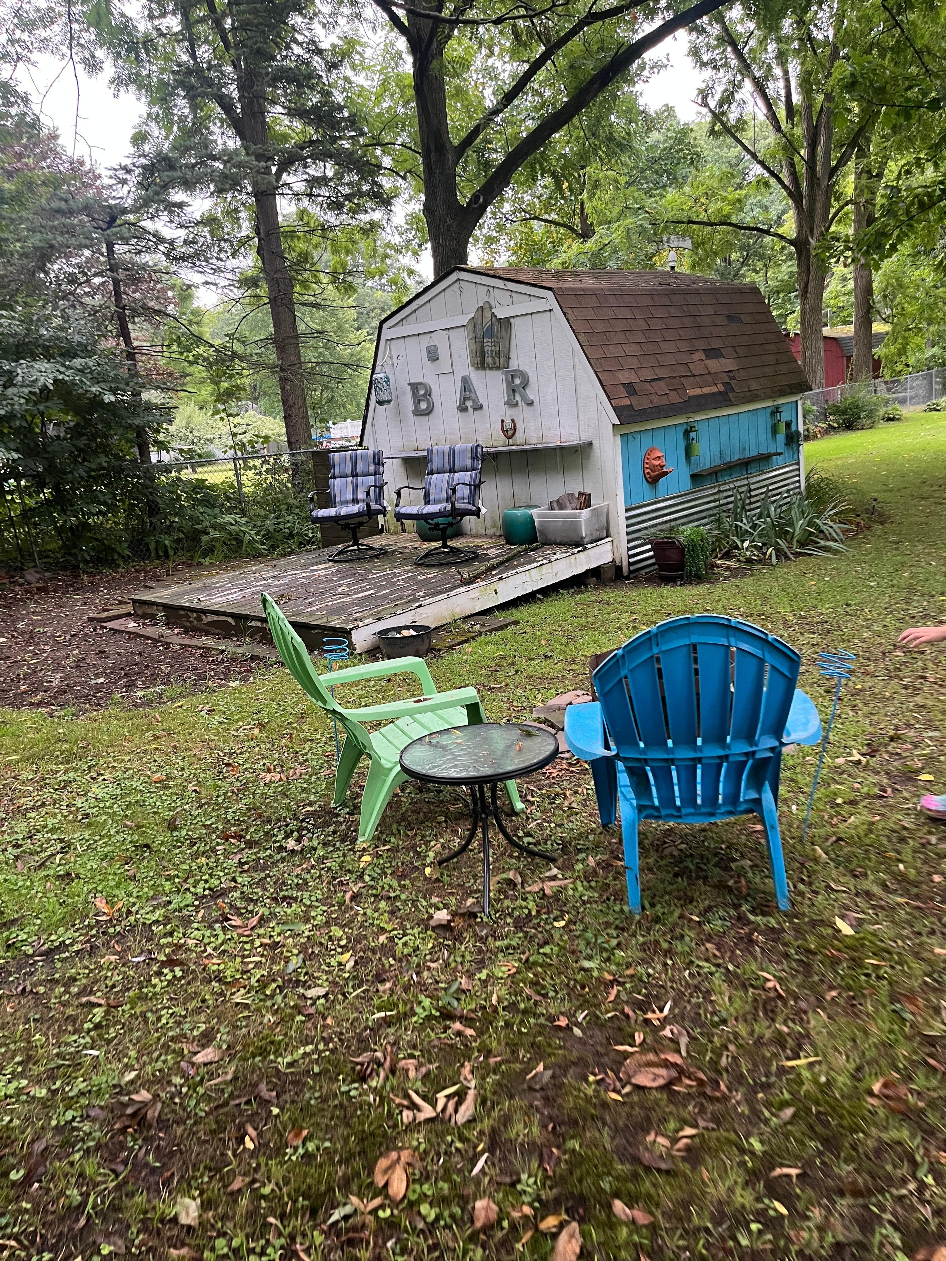 Yard was really well kept and we played bocce (we brought) and croquet (they have a nice set there and cornhole too!) - I wished the little patio was a little more inviting - again a very minor thing 