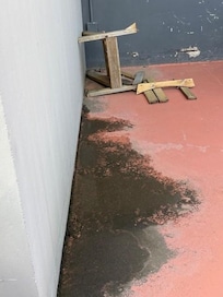 Broken chair and dirty and or mold