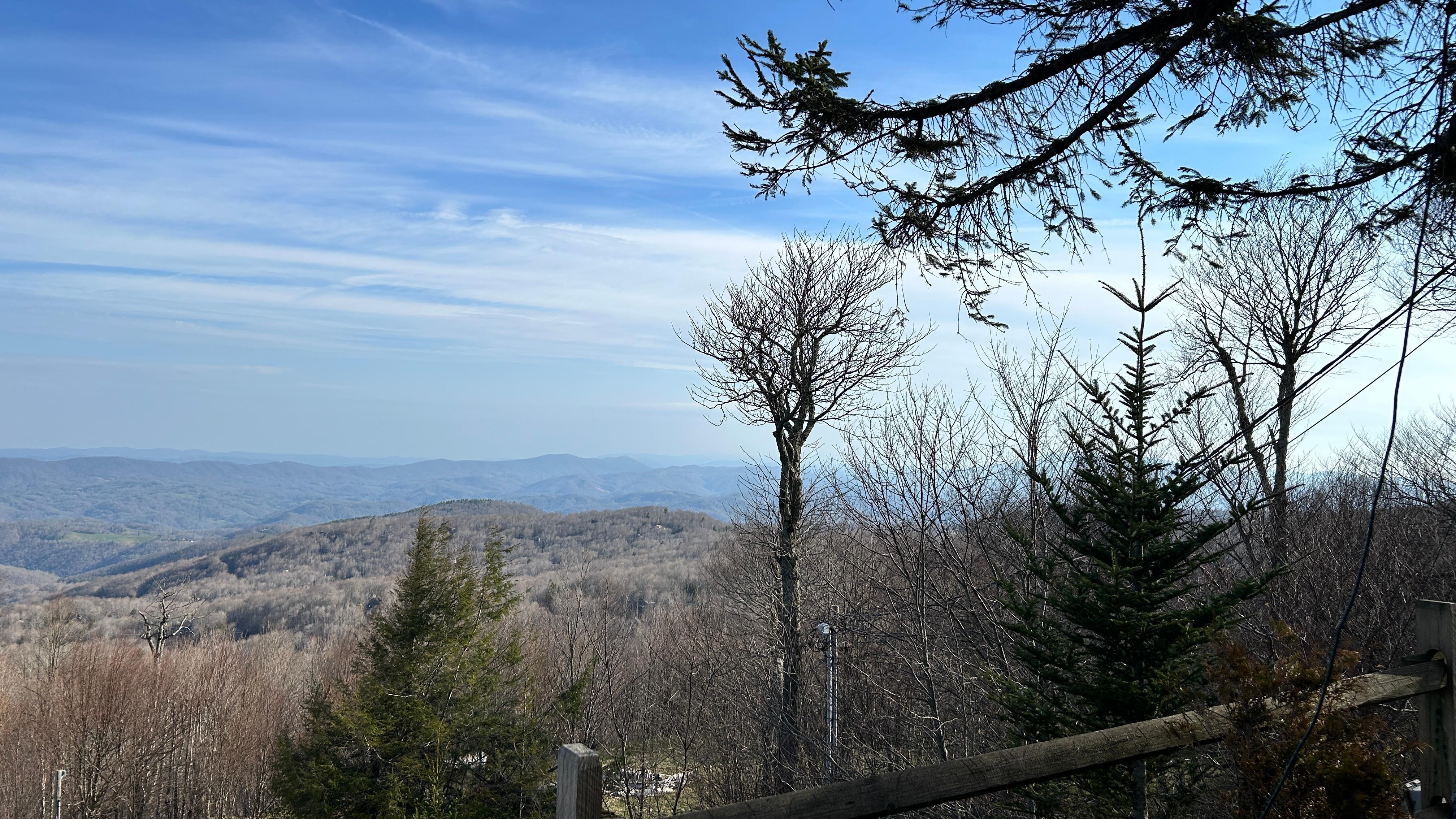 Lookout view on the bend going into Beech Mountain Town