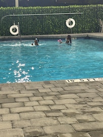 My children enjoying the pool outdoor.