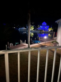 From the patio at night