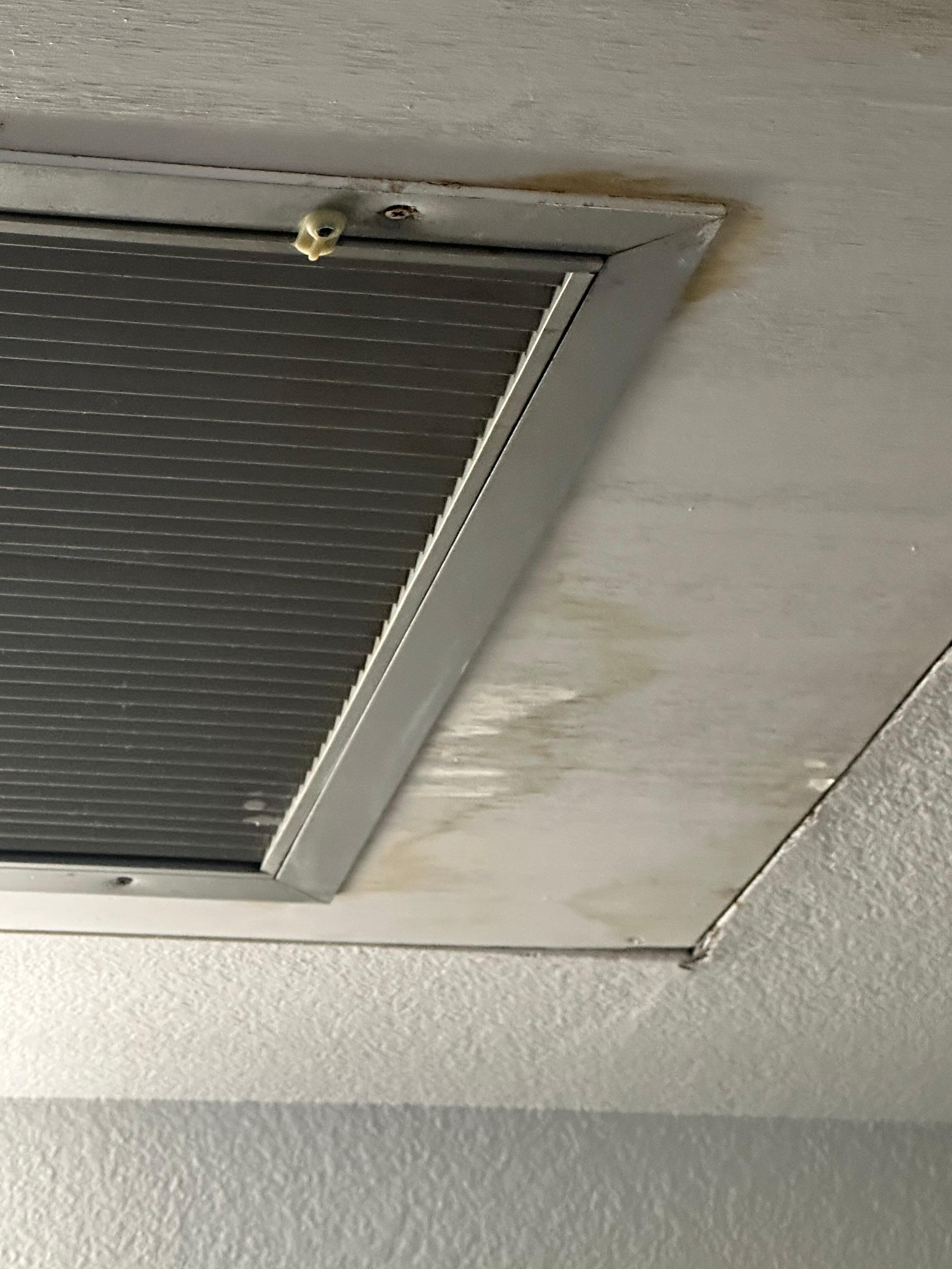 Dirty and leaking air vent.