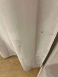 stained dirty curtains