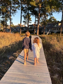 Walking back from the beach…