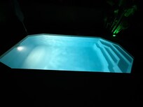 Pool space in the evening. Enjoyed sitting out in the warm evenings.
