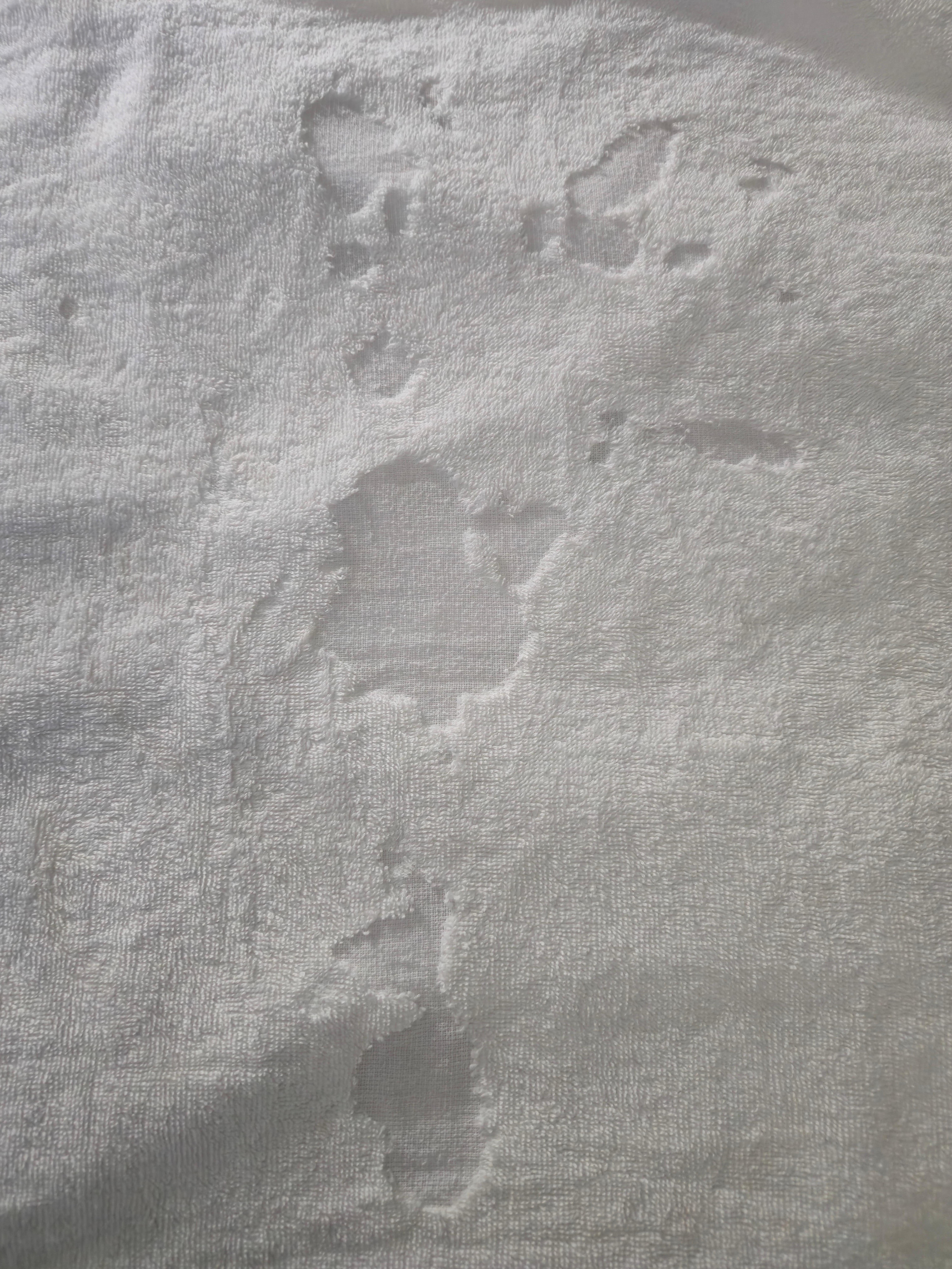 I've never seen bald spots on a towel