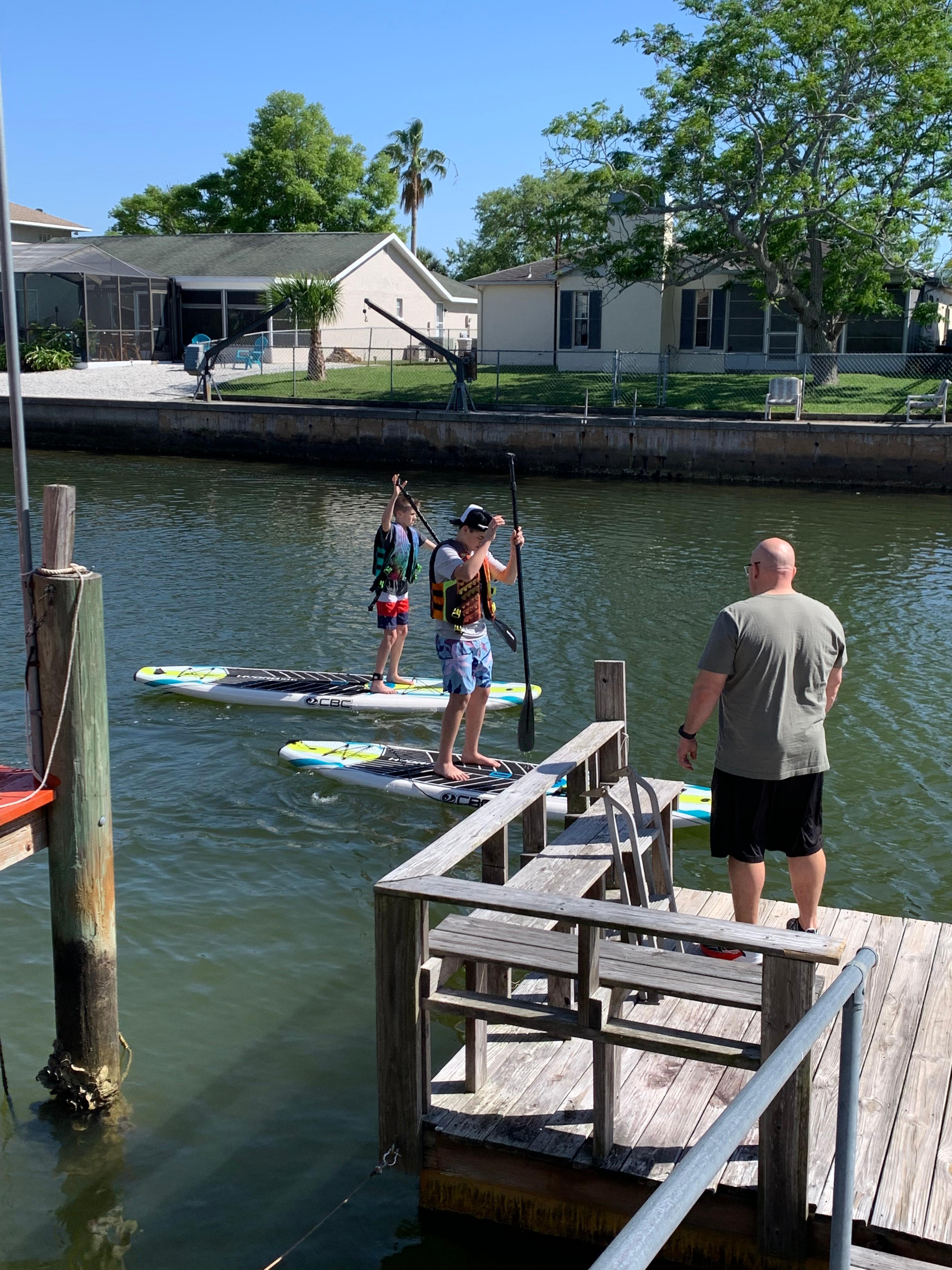 Kayaks and paddle boards.