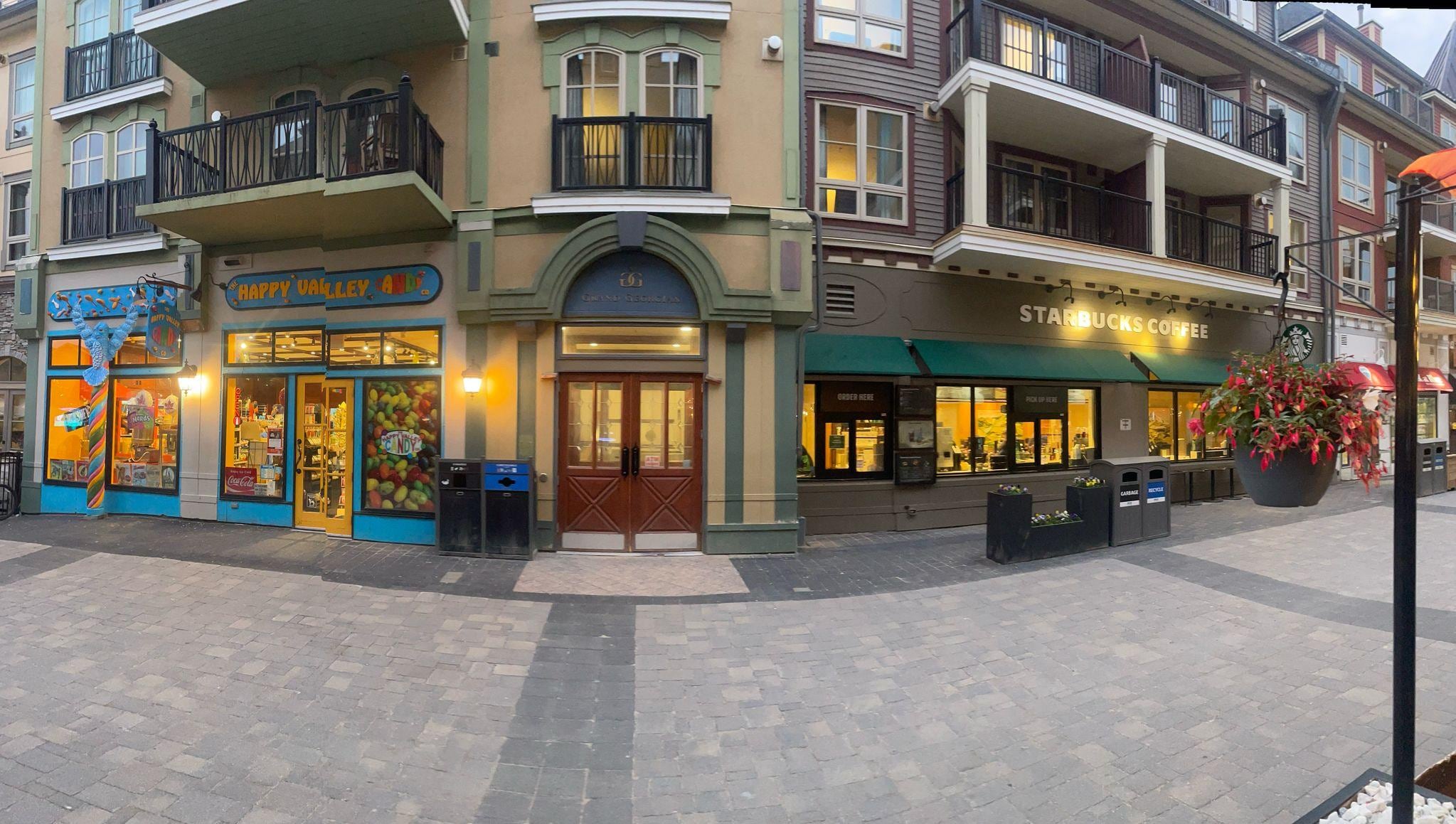 Starbucks right outside the hotel door