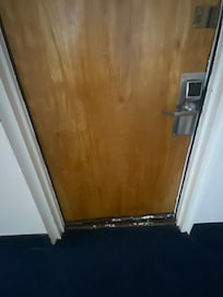 Outside of room door