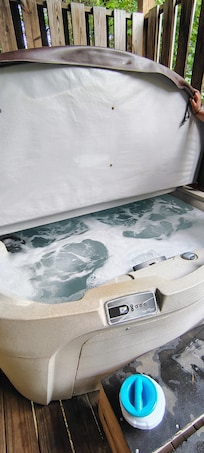 Had to remove chlorine tablets. Too many caused excessive bubbles