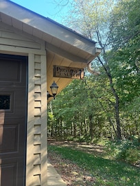 The walkway leading to the suite at the very end of the house.