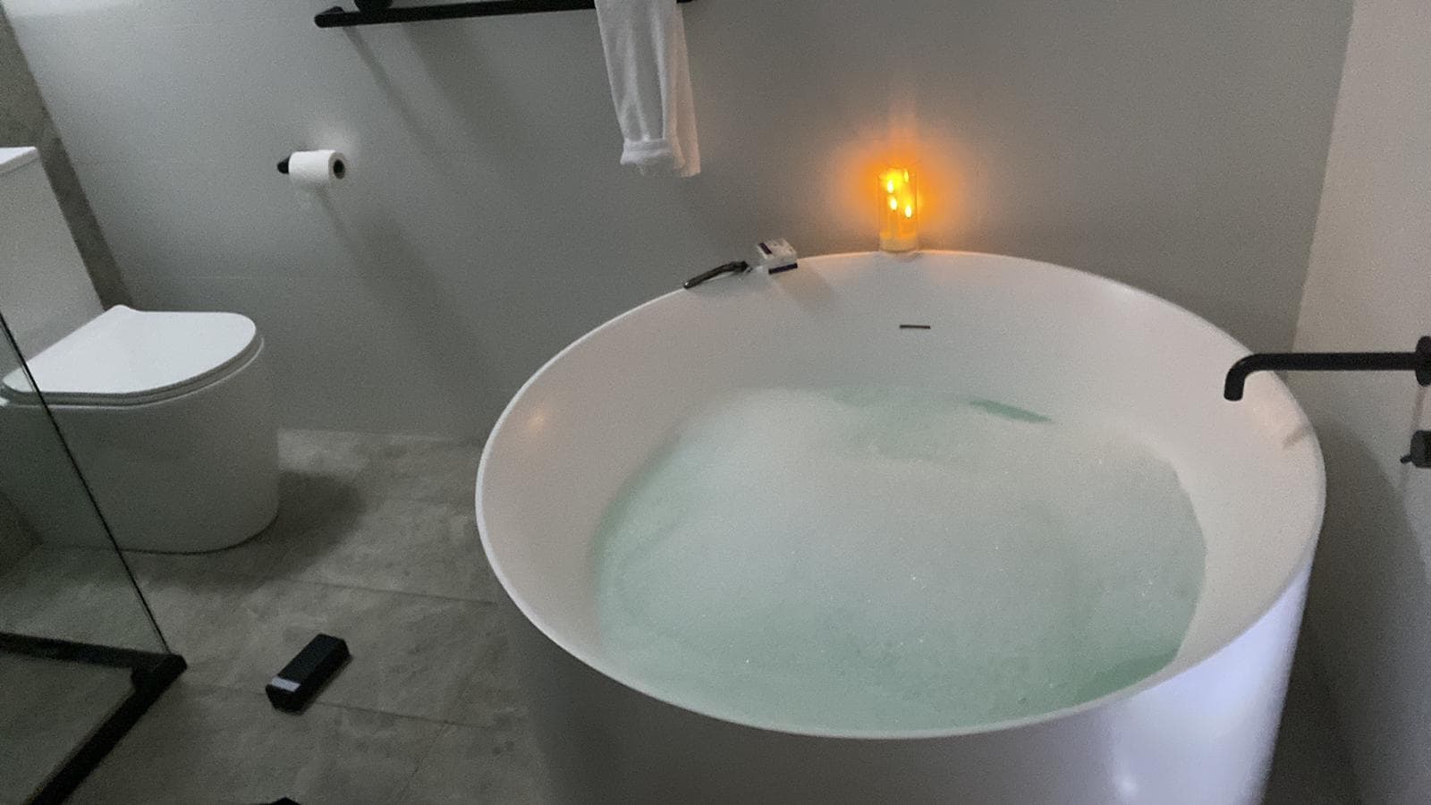 Cant beat a bubble bath!
Below, an interesting antique find from a local opshop...