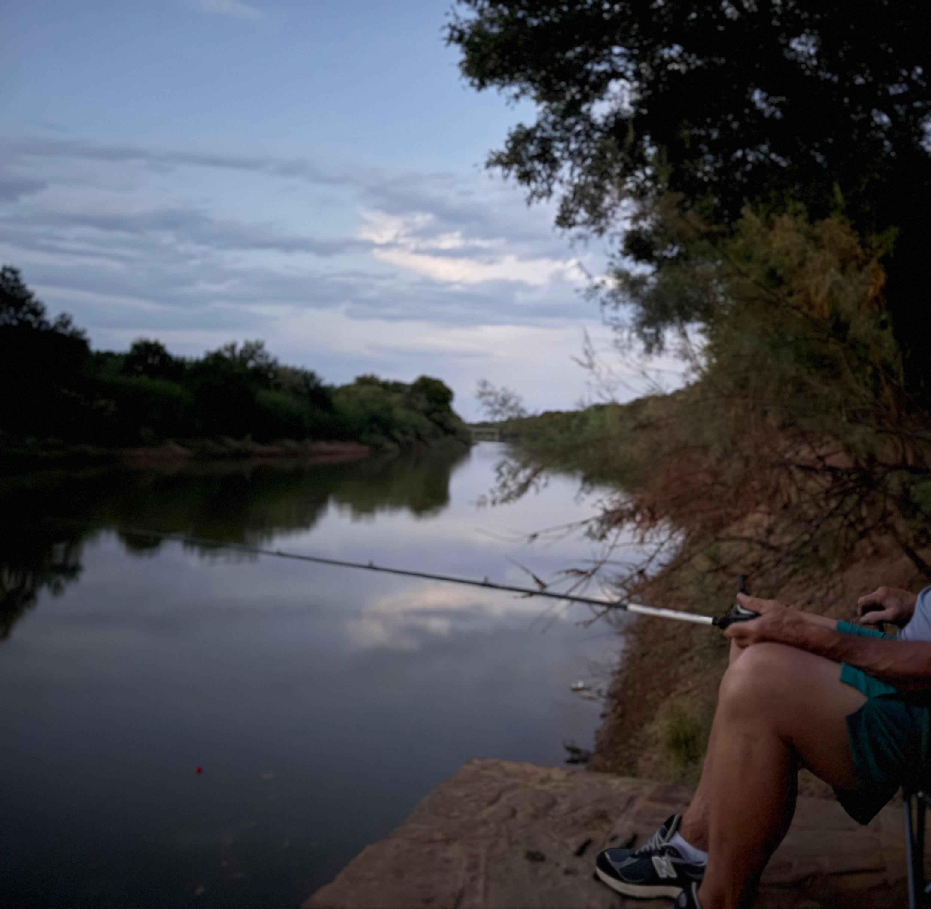 Relaxing and fishing