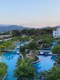View of the pool from penthouse room
