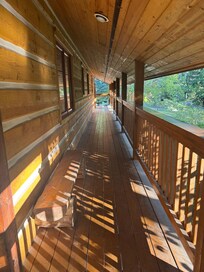 Porch from back to front. Great private areas