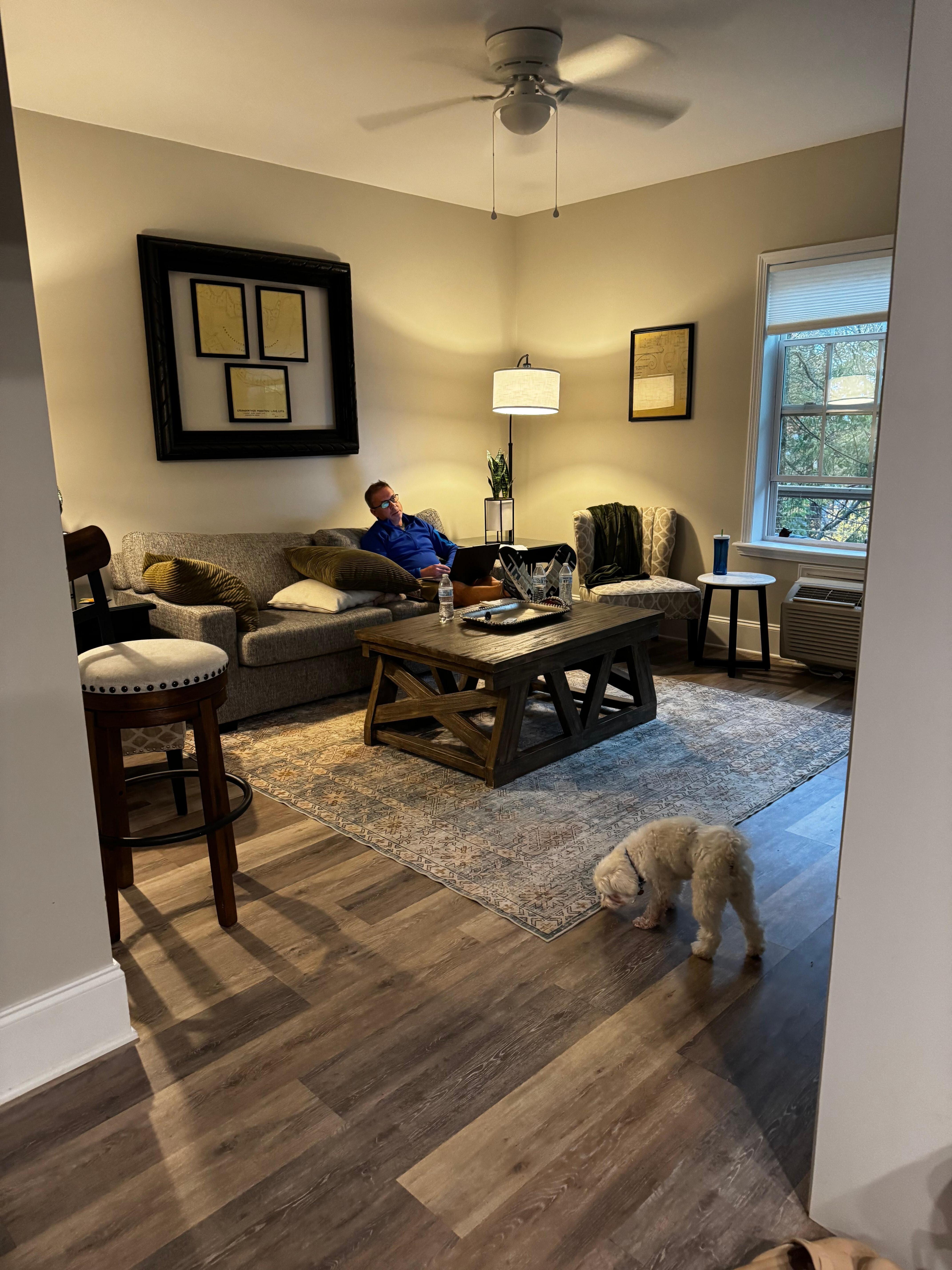 Living room on middle floor