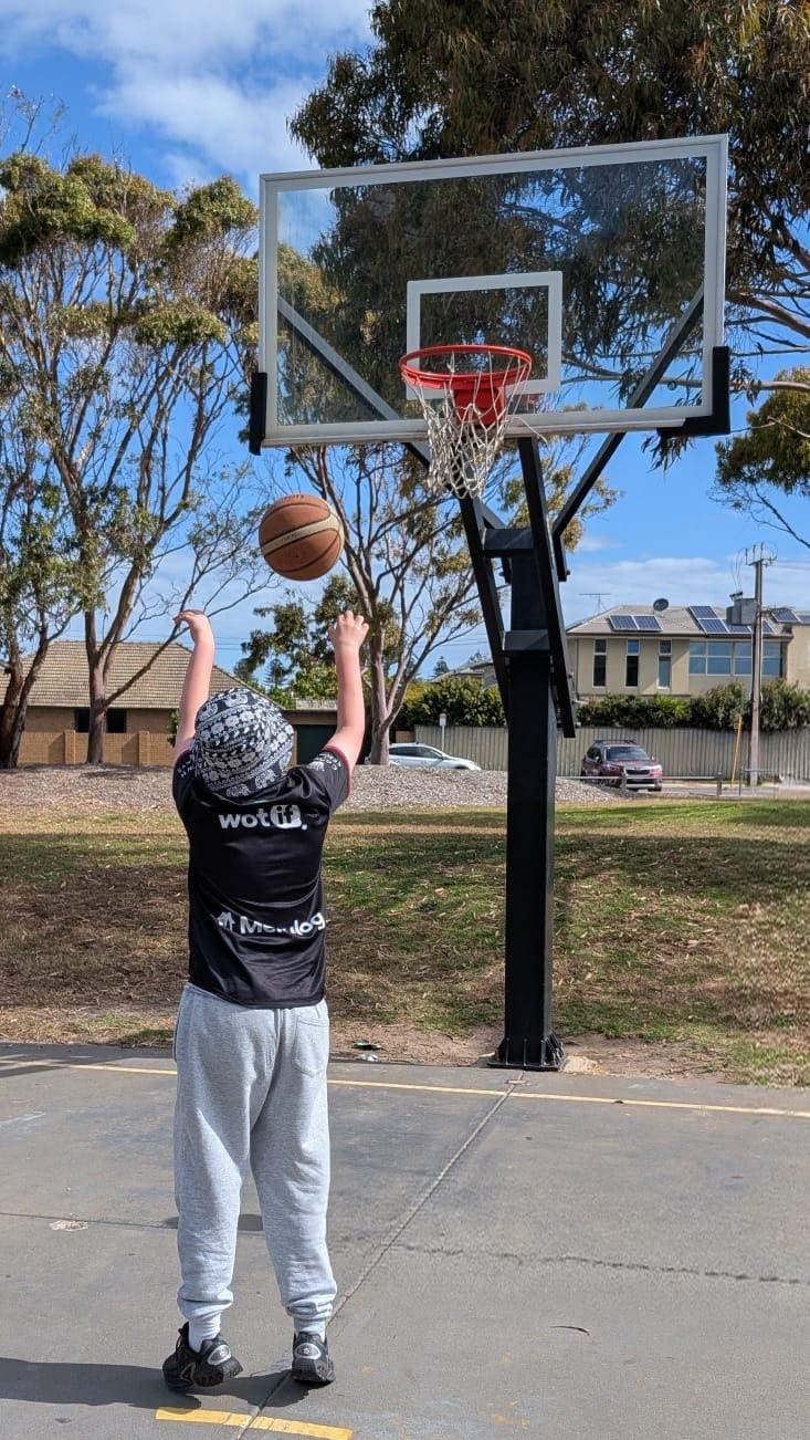 Playing at a nearby park