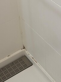 Literally black grime in corner