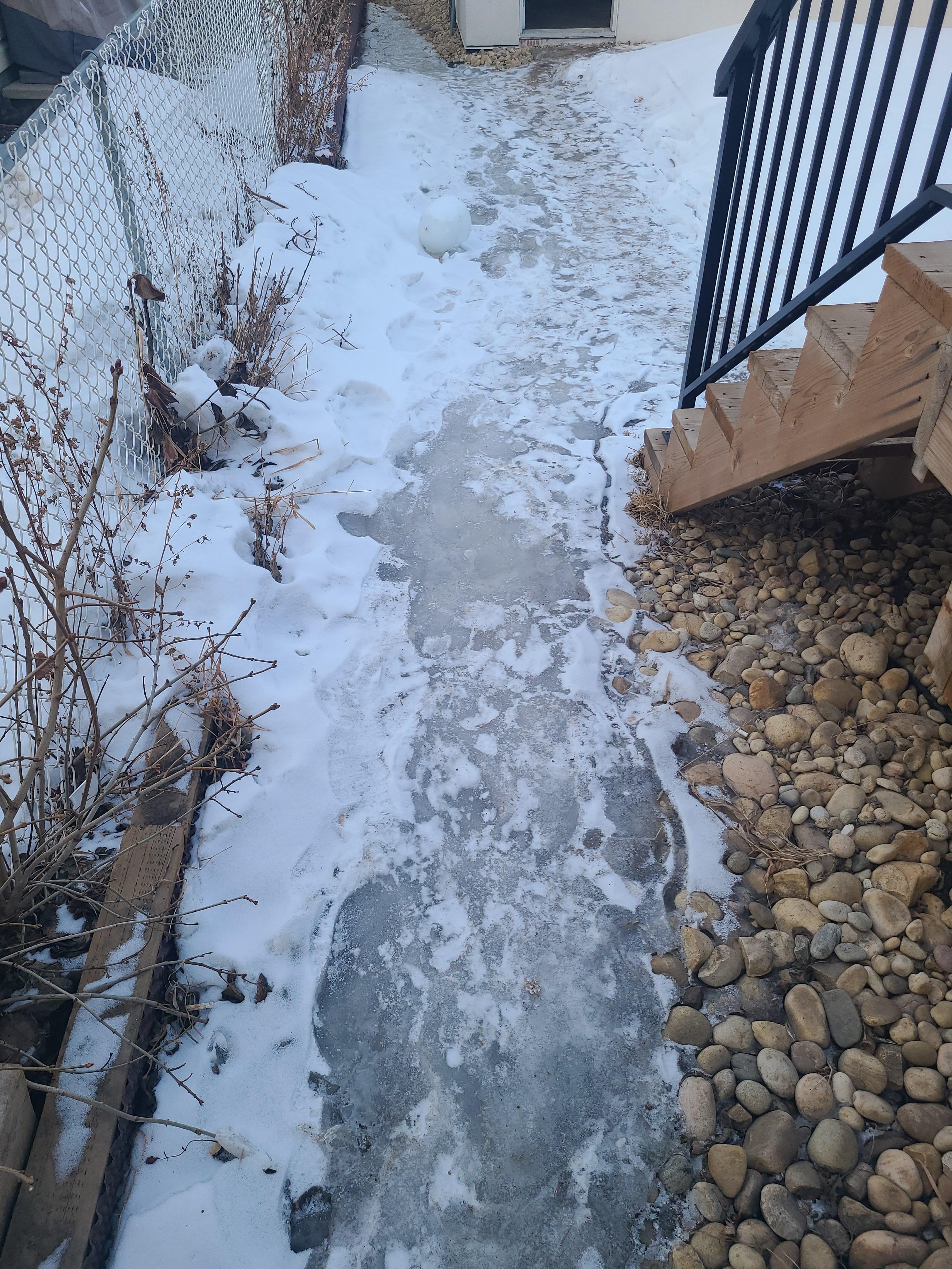 The walk way to get to your vehicle from the entrance. 