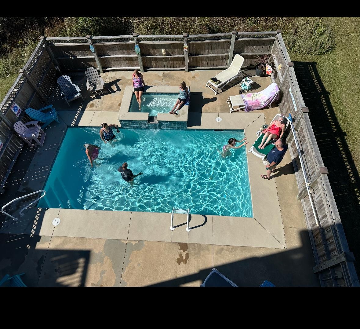 Beautiful day by the pool