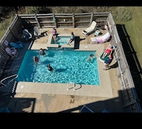 Beautiful day by the pool