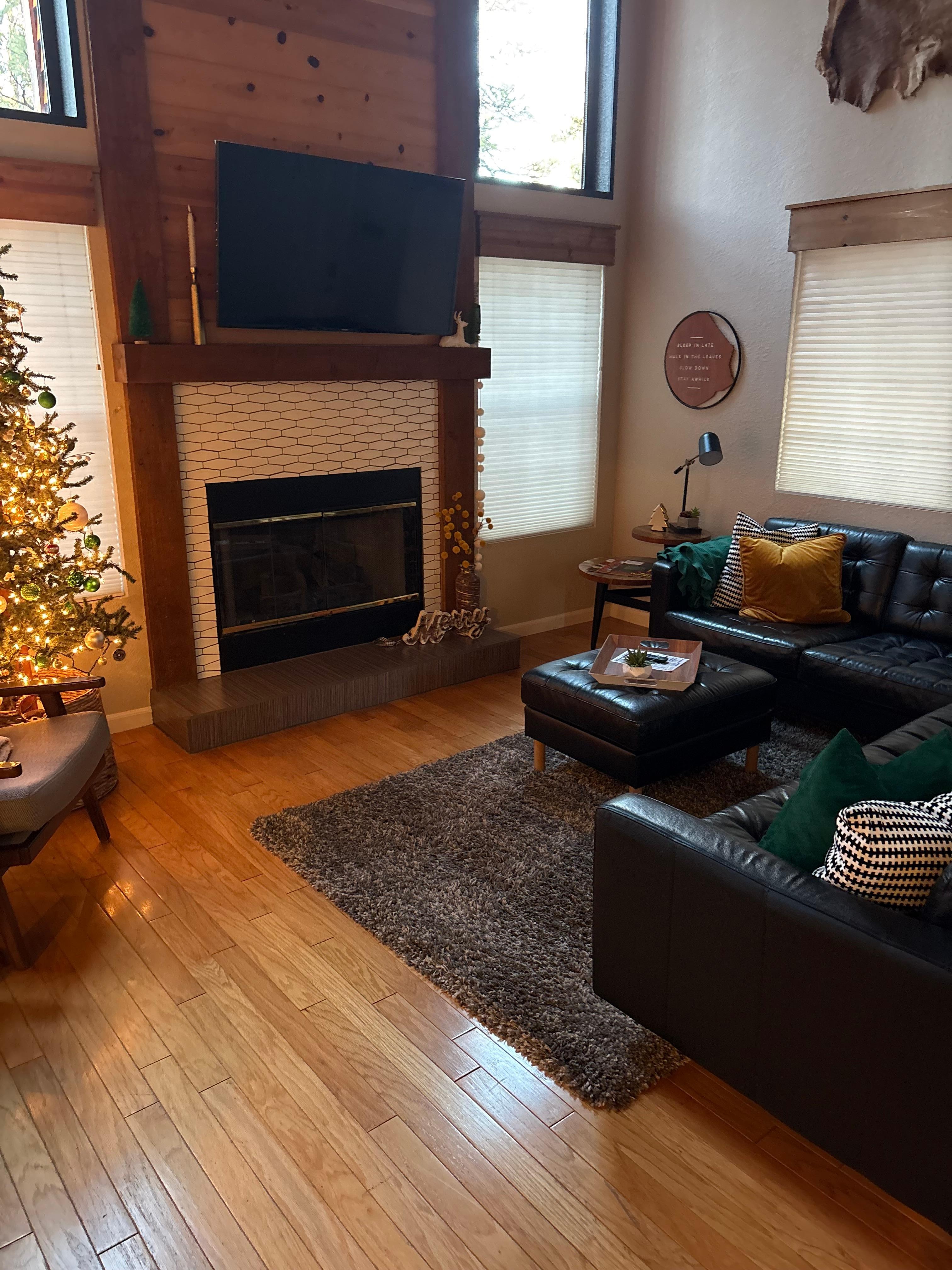 That fire place was so cozy 