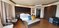 Schlafzimmer unserer Villa mit Meerblick