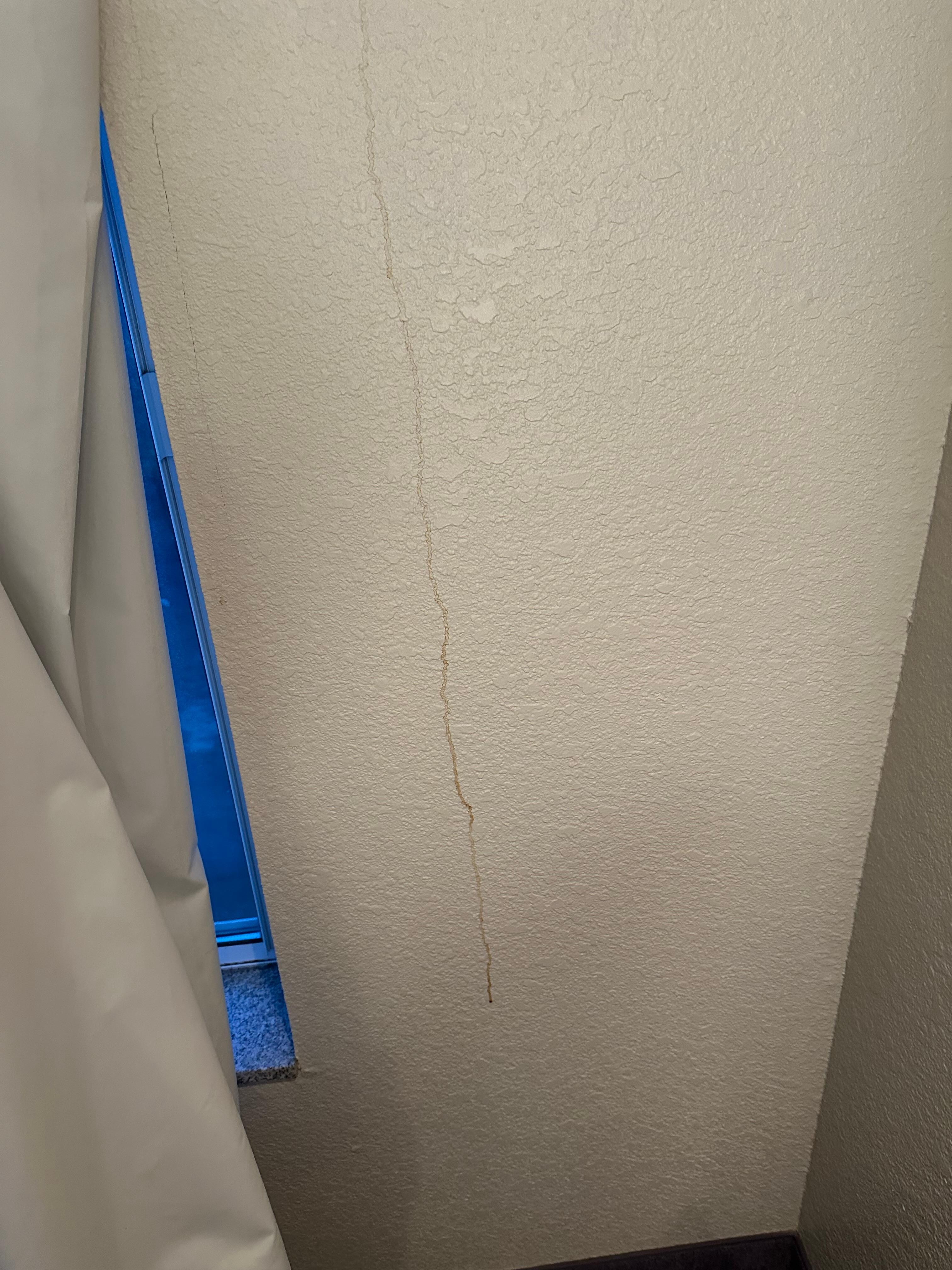 Brown drip down the wall 