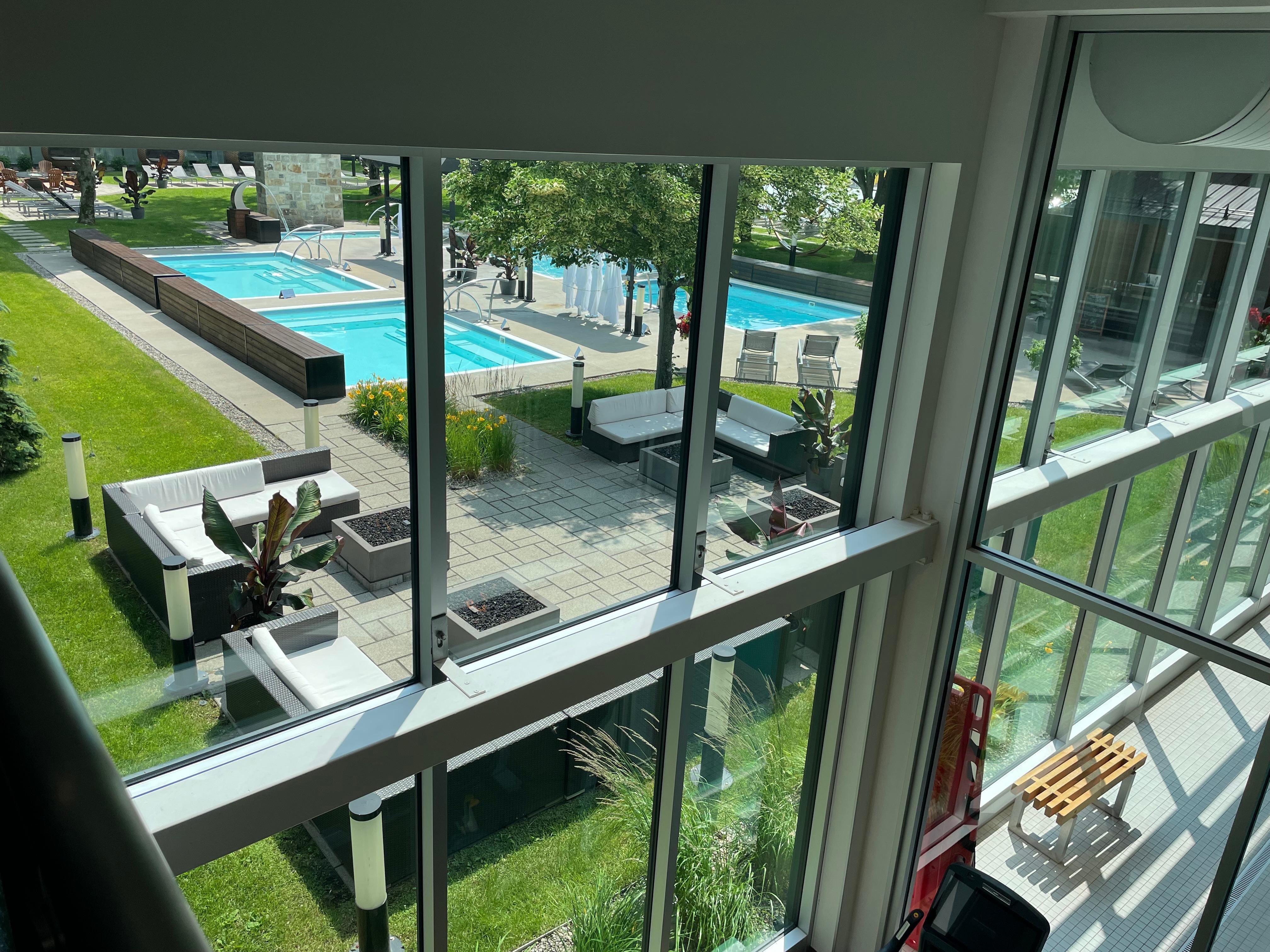 View from the workout gym area