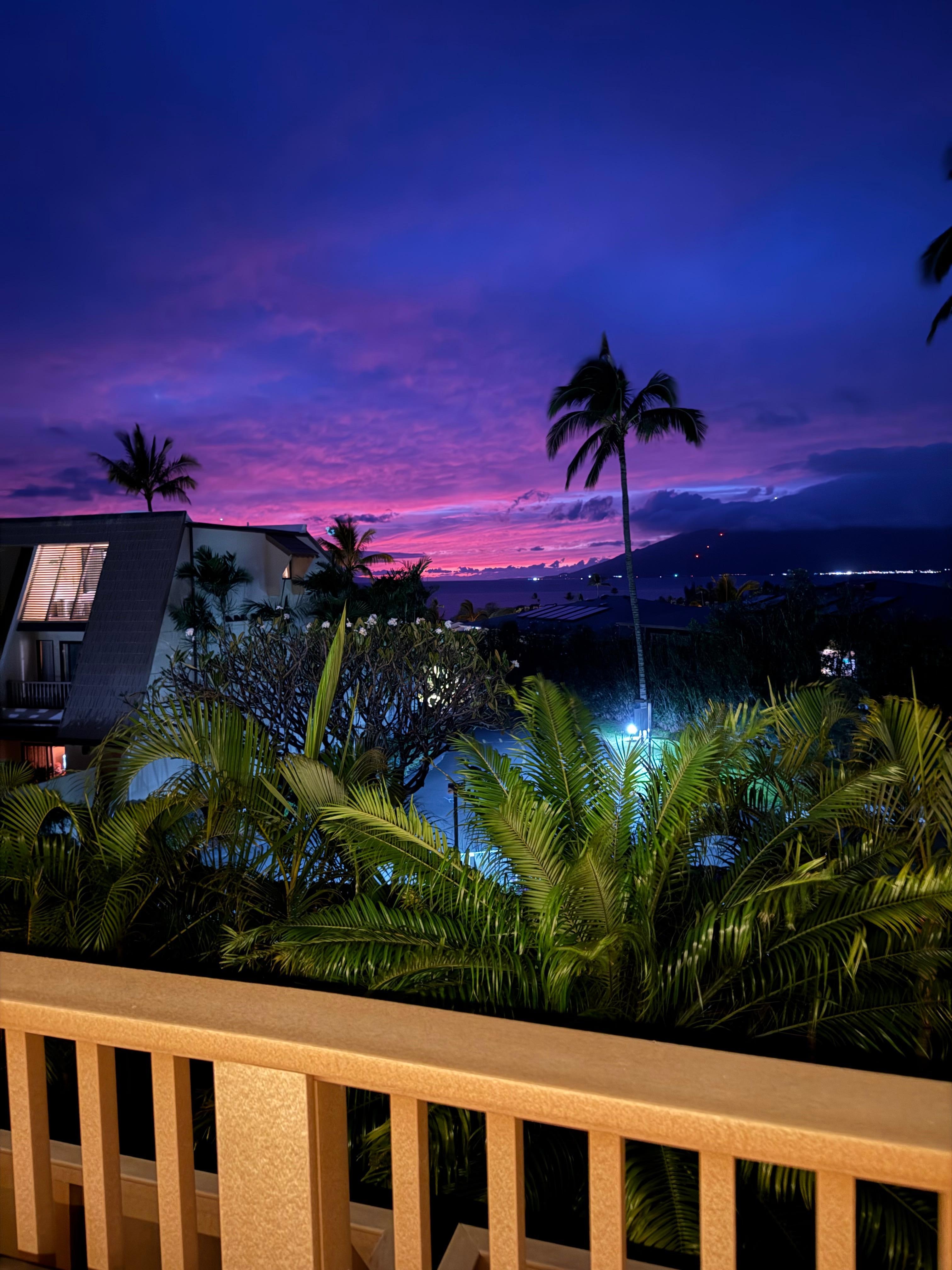 Balcony view at night