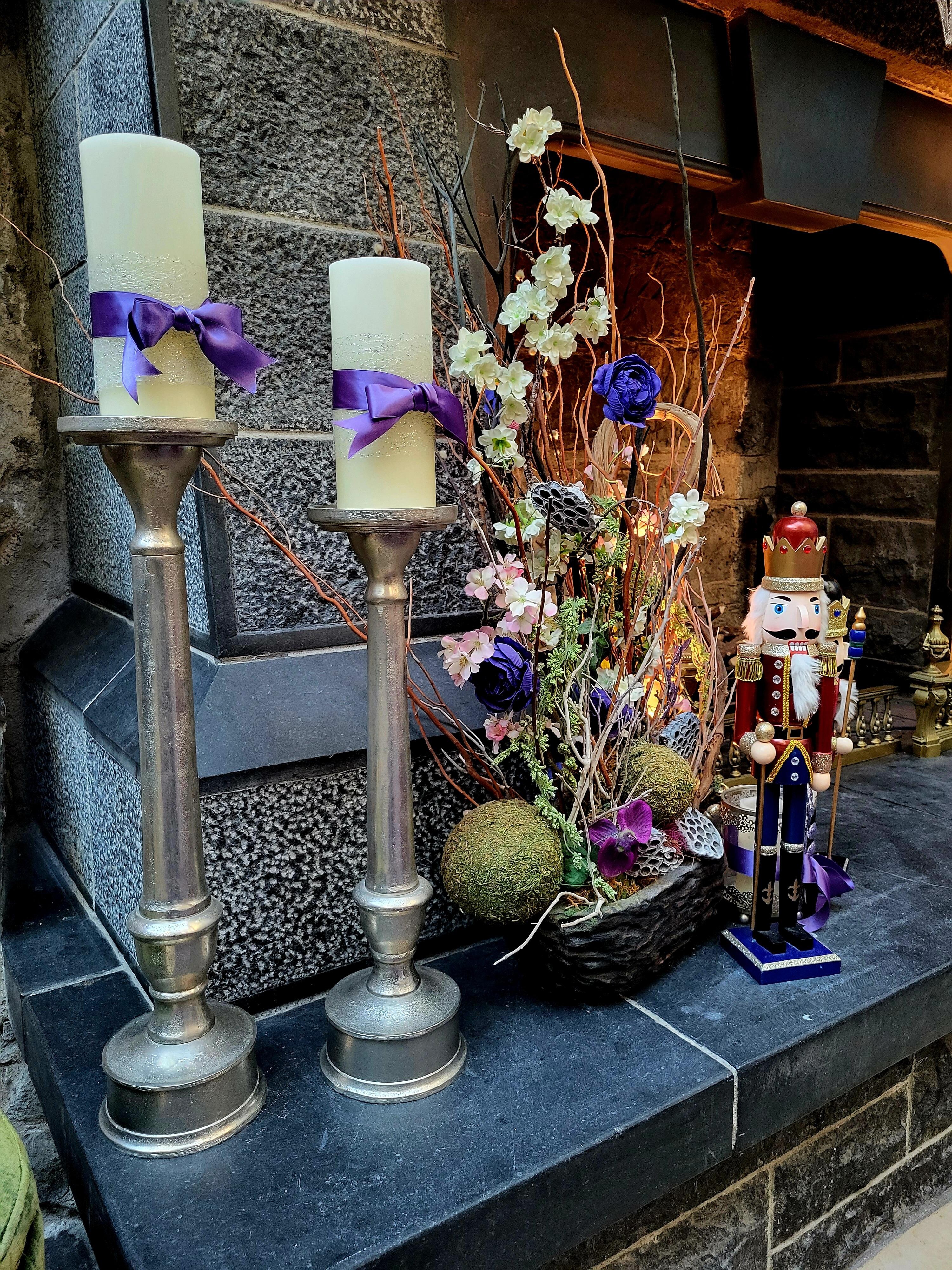 My favourite place. Around the big fireplace in the hall....