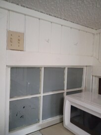Light switches up high, nails for hooks