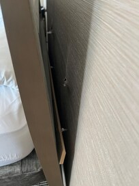 2nd bed in room looked as if they knew about it and tried to fix it.