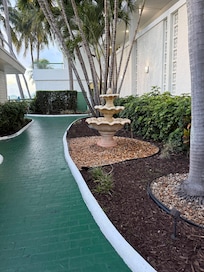 Cute little walkway and note how clean it is